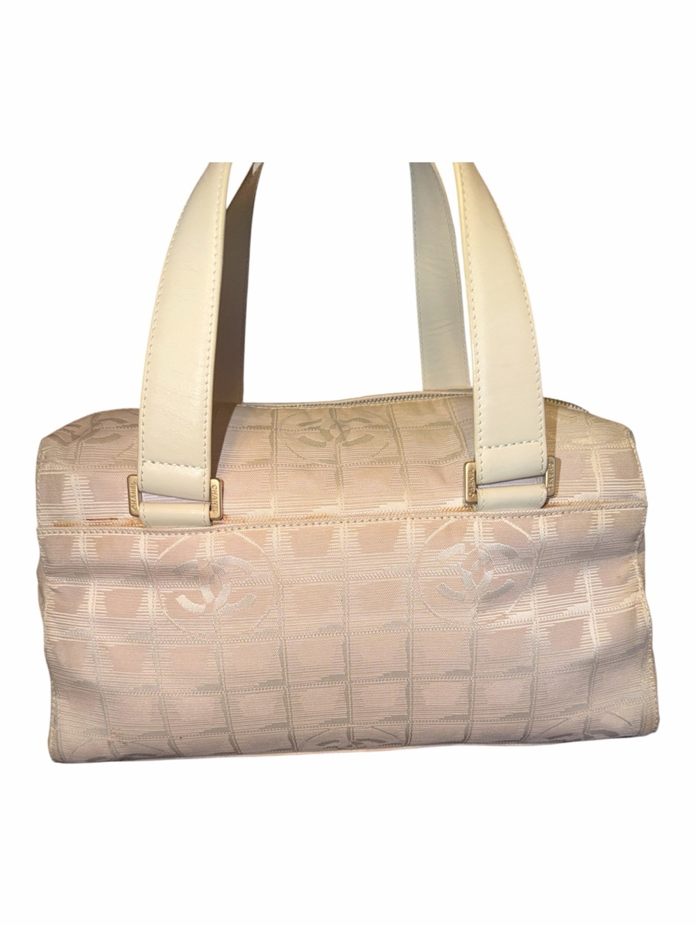 Chanel Vintage Cream New Travel Line Jacquard Bowler Bag - Picture 3 of 9